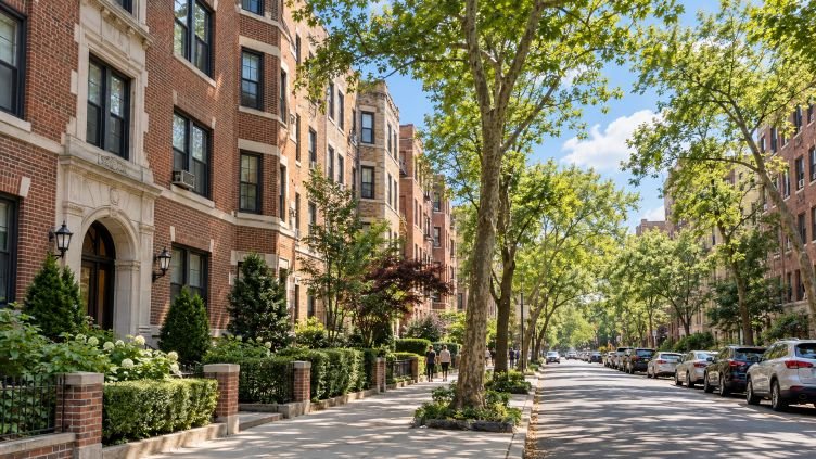 Apartment buildings in Kew Gardens, Queens