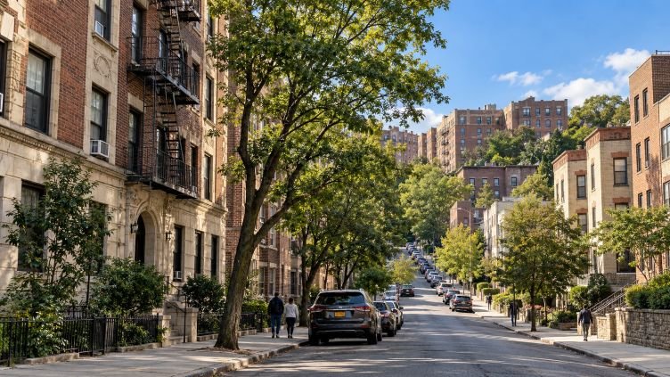 Residential apartment buildings in Kingsbridge, the Bronx