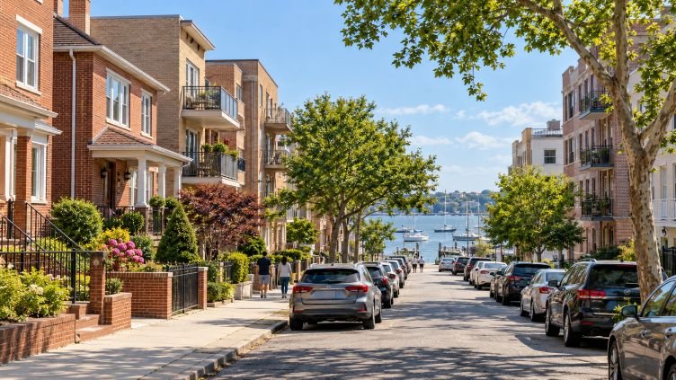Homes and apartment buildings in Sheepshead Bay, Brooklyn
