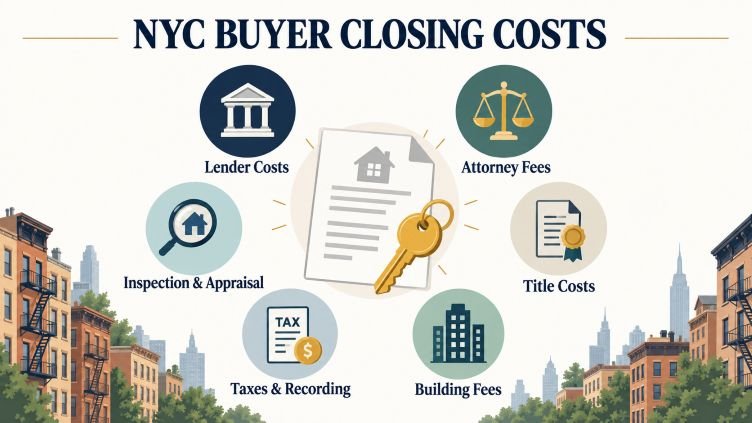 Breakdown of common New York City homebuyer closing expenses