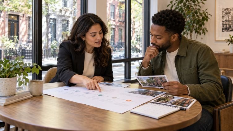 Homebuyer planning an NYC property search and purchase timeline