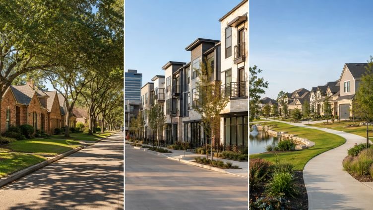 Examples of residential communities across West Houston