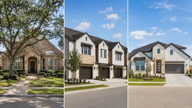 Examples of detached, townhome and new-construction properties in West Houston